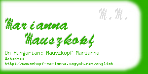 marianna mauszkopf business card